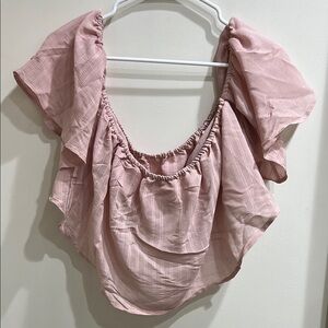 Pink Ruffled Women's Top